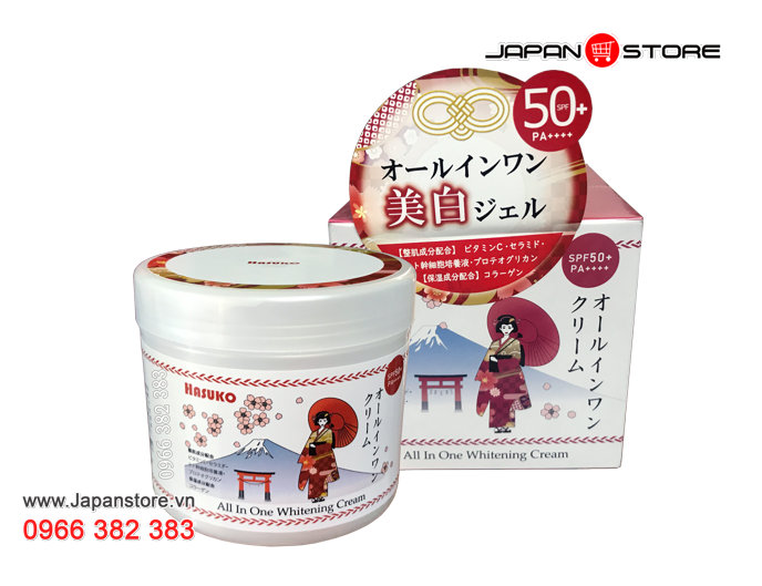 Kem ủ trắng da HASUKO Nhật Bản SPF50 (2)